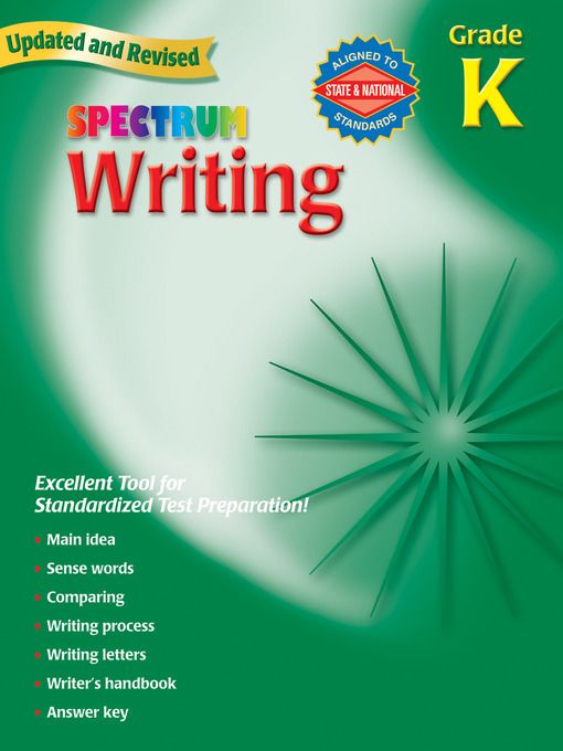 Title details for Writing, Grade K by Spectrum - Available